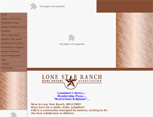 Tablet Screenshot of lonestarranchhoa.net